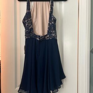 B smart navy blue cocktail dress size 9